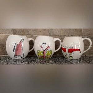 Rae Dunn Holiday Mug Set of 3